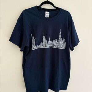 NY Yankee’s Dark Blue Skyline Graphic Tee